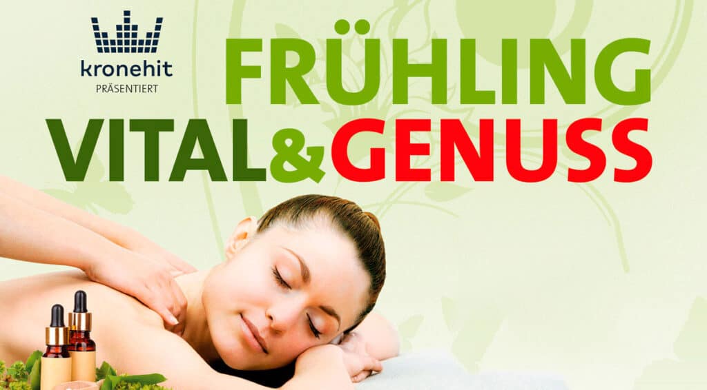 Person entspannt bei einer Shiatsu-Massage, umgeben von Frühlingsmotiven und ätherischen Ölen.